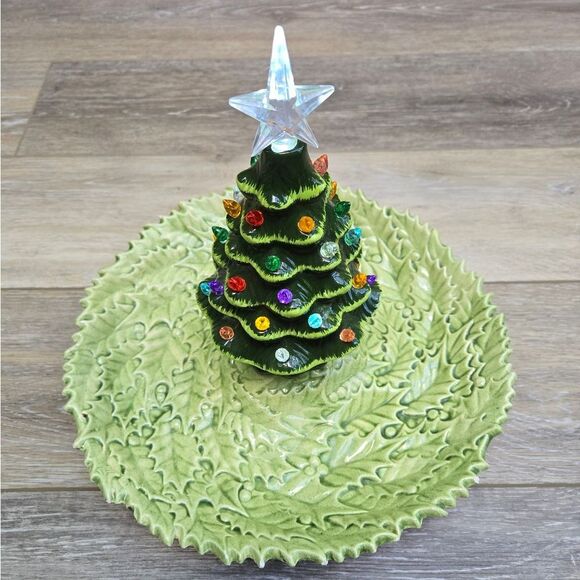 Ceramic tree and serving bowl dish holiday center piece - Picture 3 of 13